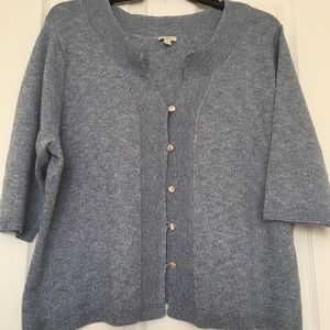 J.Jill Blue 3/4 sleeve Cardigan - 3X